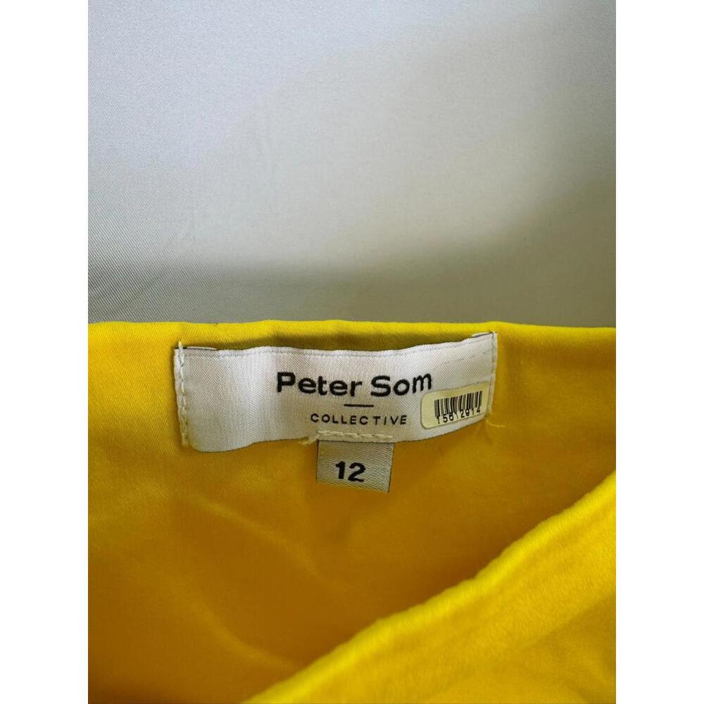 Peter Som x RTR Yellow Satin Dress Size 12 - Picture 5 of 5